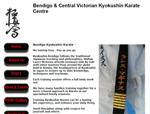 Tablet Screenshot of bendigokarate.com.au